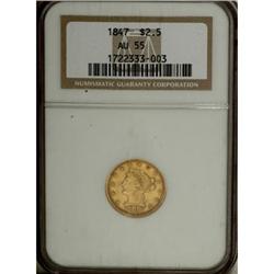 1847 $2 1/2 AU55 NGC