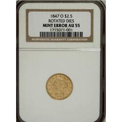 1847-O $2 1/2 AU55 NGC