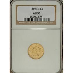 1856-S $2 1/2 AU55 NGC