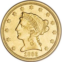 1866 $2 1/2 XF45 PCGS