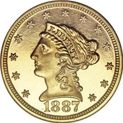 1887 $2 1/2 PR64 Deep Cameo PCGS