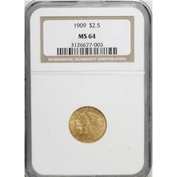 1909 $2 1/2 MS64 NGC