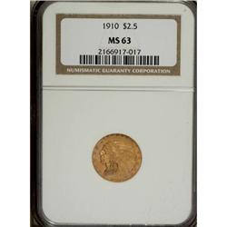 1910 $2 1/2 MS63 NGC
