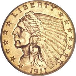 1911-D $2 1/2--Improperly Cleaned--NCS. AU