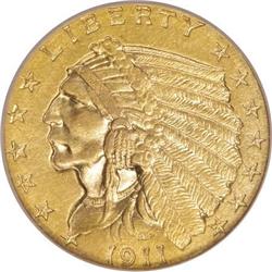 1911-D $2 1/2--Improperly Cleaned--NCS. Unc