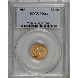 1915 $2 1/2 MS64 PCGS