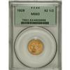 Image 1 : 1929 $2 1/2 MS63 PCGS