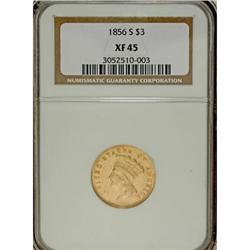 1856-S $3 XF45 NGC