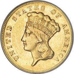1871 $3 AU55 PCGS