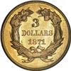 Image 2 : 1871 $3 MS62 PCGS
