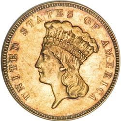 1873 $3 Closed 3--Cleaned--ANACS. AU Details,