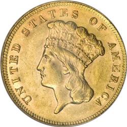 1878 $3 MS62 NGC