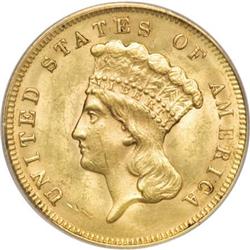 1878 $3 MS62 PCGS