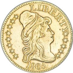 1805 $5 AU55 ANACS