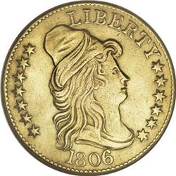 1806 $5 Round Top 6, 7x6 Stars XF40 DetailsANACS