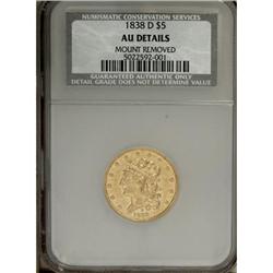 1838-D $5 AU50 Details NCS