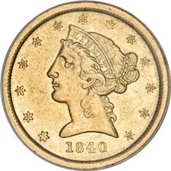1840-O $5 Broad Mill AU53 NGC