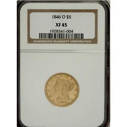 1846-O $5 XF45 NGC