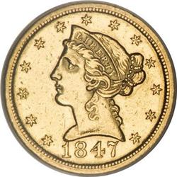 1847-O $5--Polished--NCS. AU Details