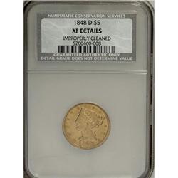1848-D $5 XF Details NCS