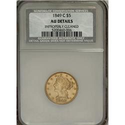 1849-C $5--Improperly Cleaned--NCS. AU Details