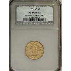 1851-C $5 XF Details NCS