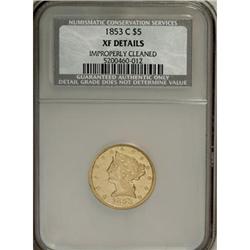 1853-C $5 XF Details NCS