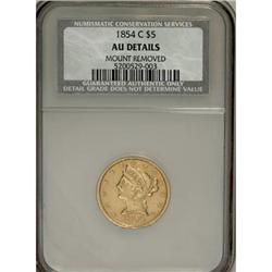 1854-C $5--Mount Removed--NCS. AU Details