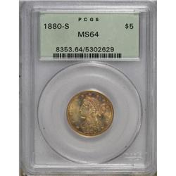1880-S $5 MS64 PCGS