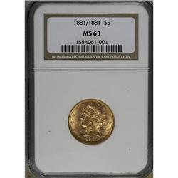 1881 $5 MS63 NGC