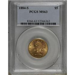 1884-S $5 MS63 PCGS