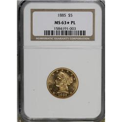1885 $5 MS63 Prooflike NGC