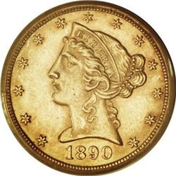 1890-CC $5 MS62 PCGS