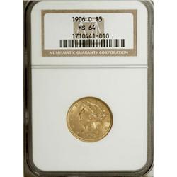 1906-D $5 MS64 NGC