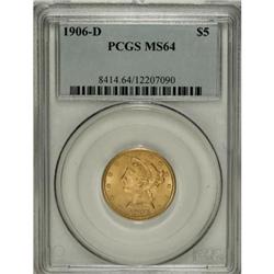 1906-D $5 MS64 PCGS