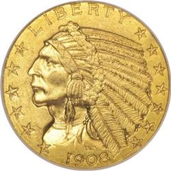 1908 $5 MS64 NGC