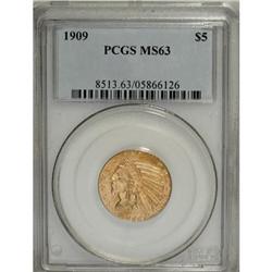 1909 $5 MS63 PCGS