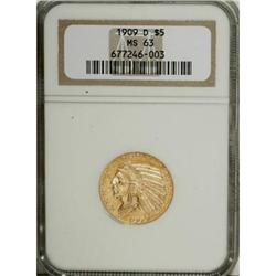 1909-D $5 MS63 NGC