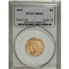 Image 1 : 1912 $5 MS62 PCGS