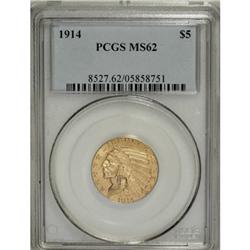 1914 $5 MS62 PCGS