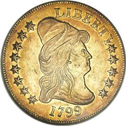 1799 $10 Small Stars Obverse AU55 Details ANACS