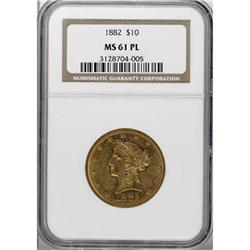 1882 $10 MS61 Prooflike NGC