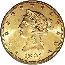 1891-CC $10 MS63 PCGS