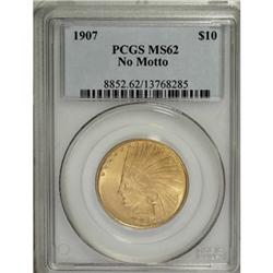 1907 $10 No Periods MS62 PCGS