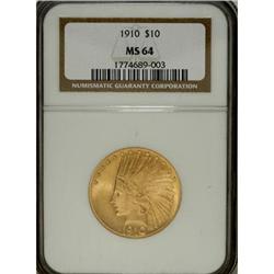1910 $10 MS64 NGC