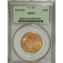 1910-D $10 MS63 PCGS