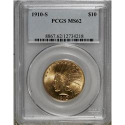 1910-S $10 MS62 PCGS