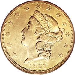 1851-O $20 XF45 PCGS