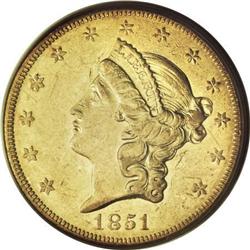 1851-O $20 AU53 PCGS