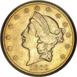 1860-S $20 AU55 NGC